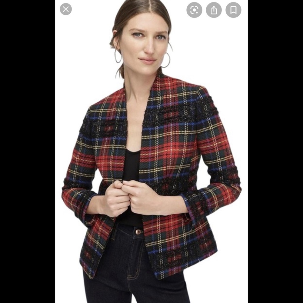 NWT J.CREW TARTAN PLAID BLAZER
